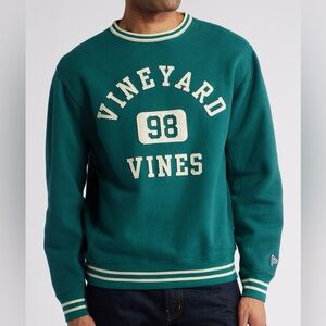 Vineyard Vines Men's Teal Crewneck Sweater
